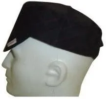 Flat Crown Caps - 30734 black quilted cap