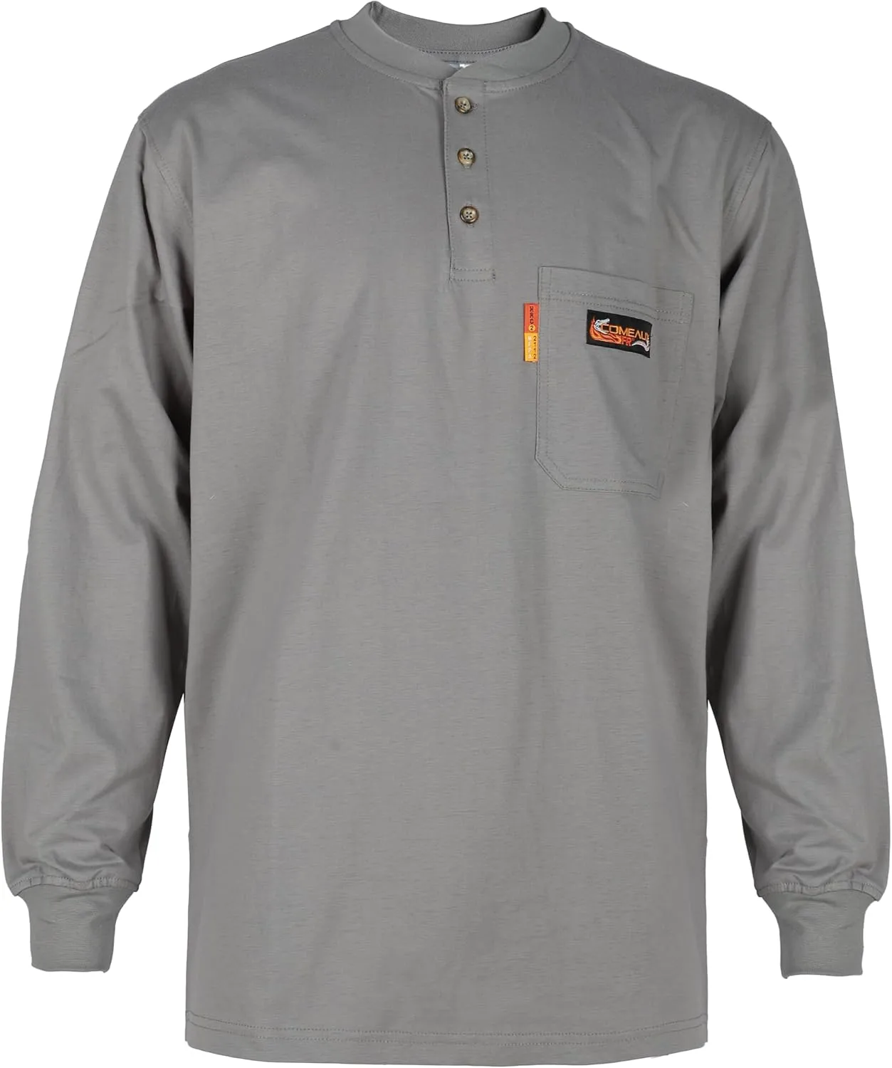 COMEAUX FR Henley Welding Work Shirt Long Sleeve Flame Resistant