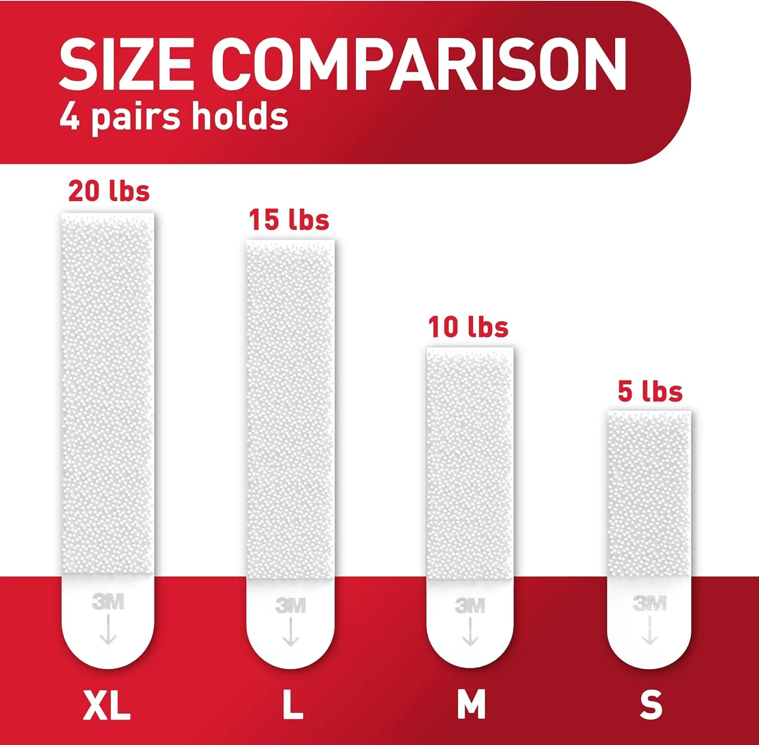 Command 20 Lb XL Picture Hanging Strips, 8 Pairs (16 Strips), White