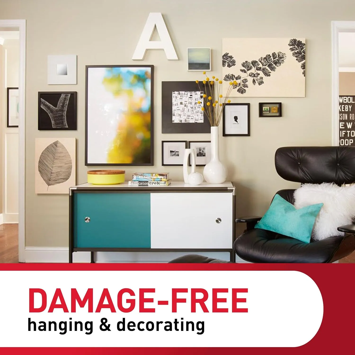 Command Picture Hanging Kit, Assorted Hooks & Strips to Hang Up to 15 Pictures, White