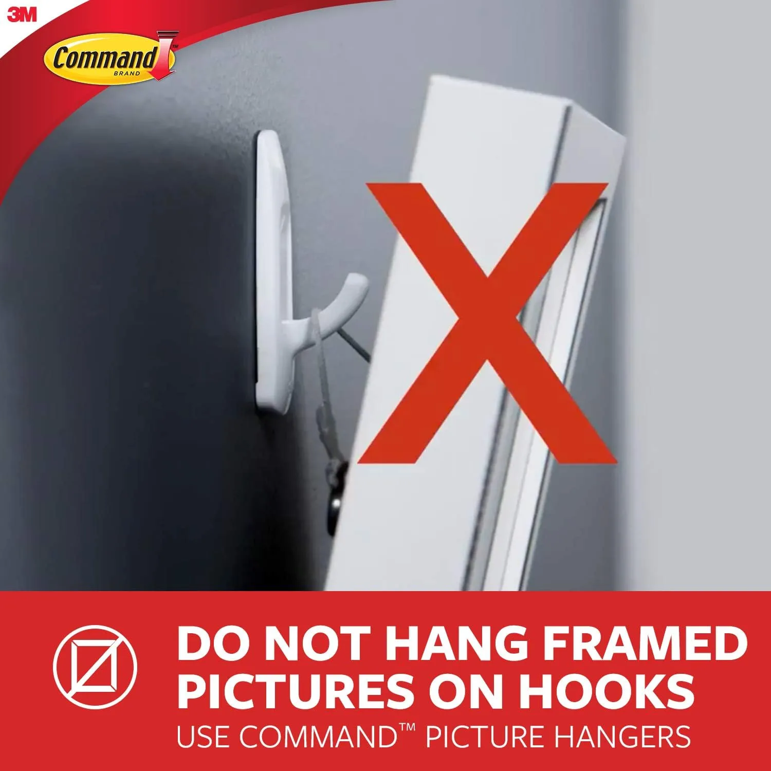 Command Removable Hooks, Medium, Clear, 6-Pack
