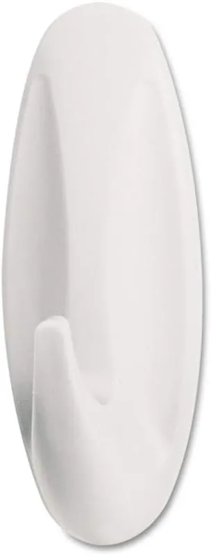 Command Medium Designer Hooks - 50 Hooks & Strips, 3 lb Capacity, White