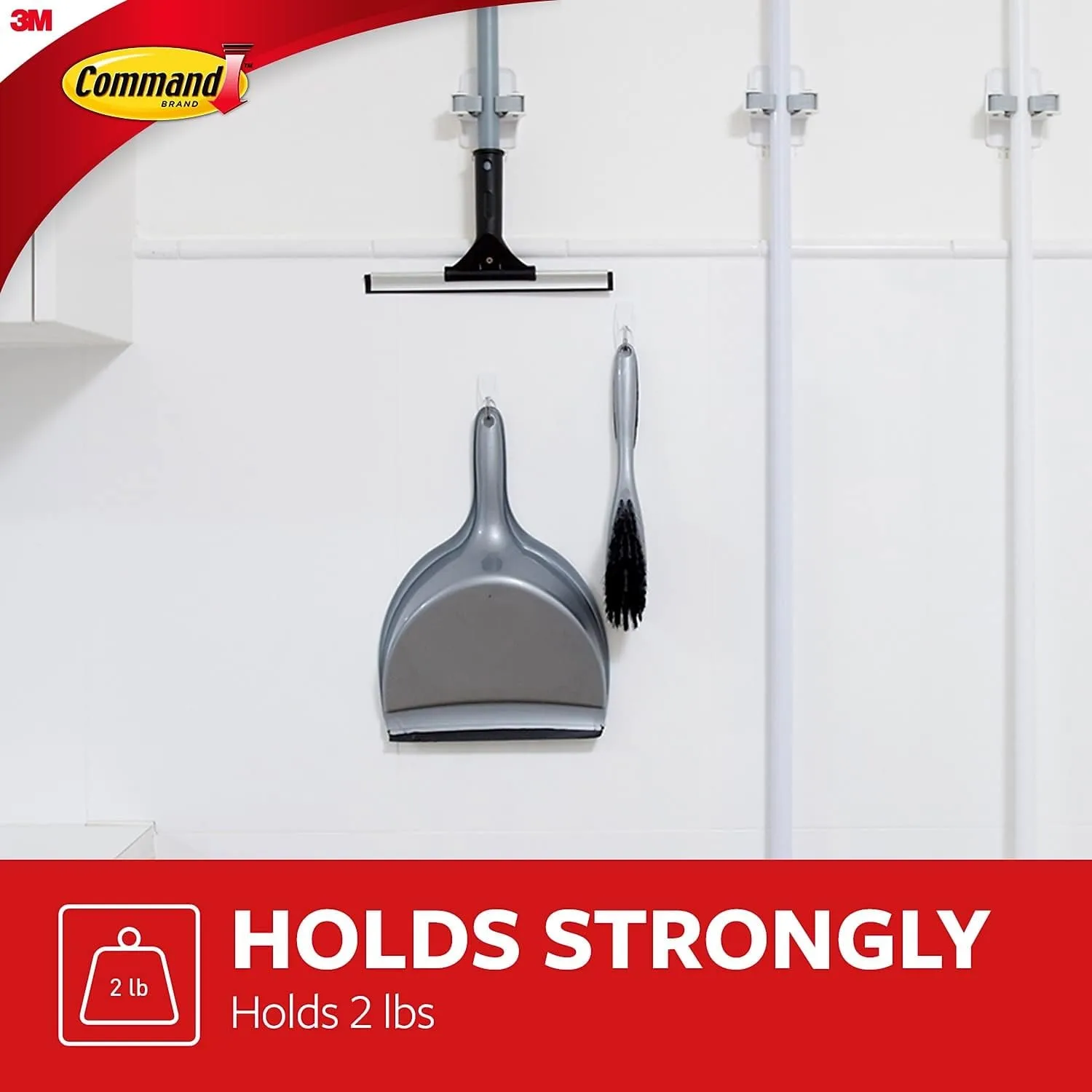 Command® Medium Wire Hooks, 13 Hooks, 16 White Adhesive Strips, Damage Free Hanging Picture Hangers, No Tools Wall Hanging for Back to School Dorm Organization For Living Spaces