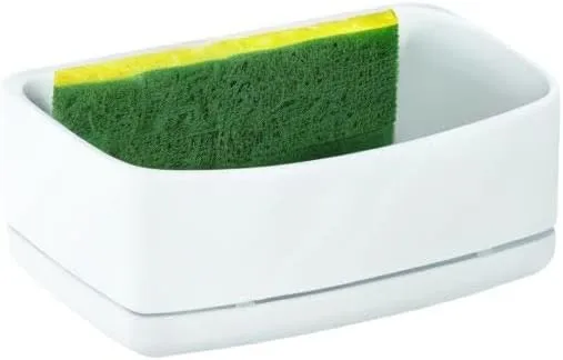 Command Under Sink Sponge Caddy, 9.38in H x 12in W x 7.75in D, White, 1 Pack