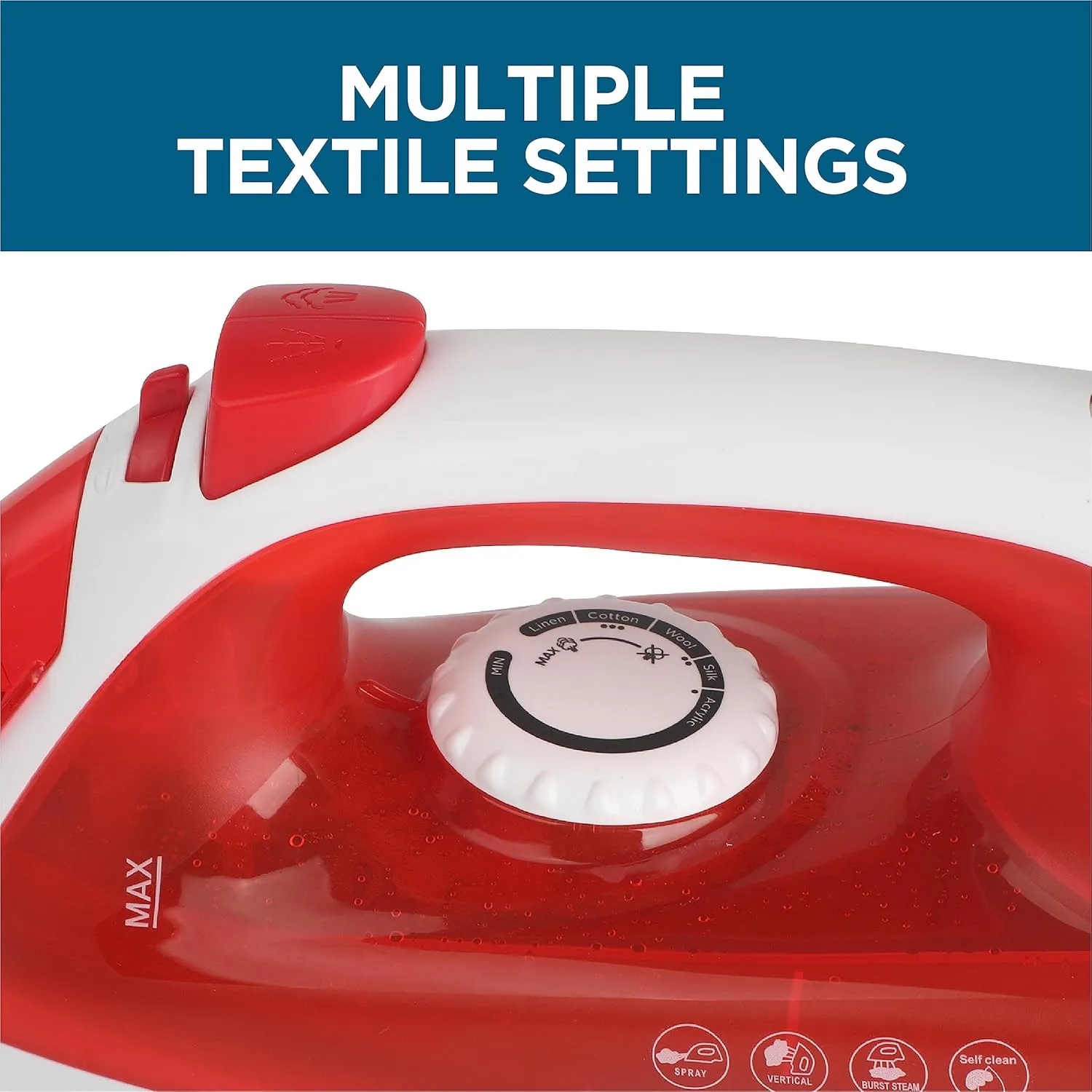 COMMERCIAL CARE 1200W Portable Steam Iron