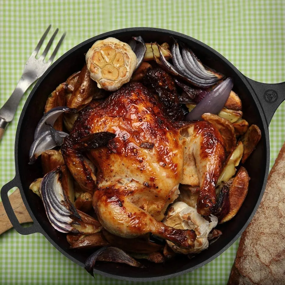 COMMERCIAL CHEF Pre-Seasoned Cast Iron Skillets