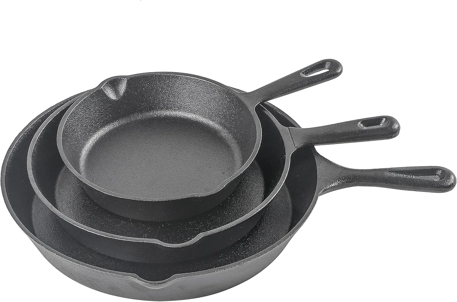 COMMERCIAL CHEF Pre-Seasoned Cast Iron Skillets