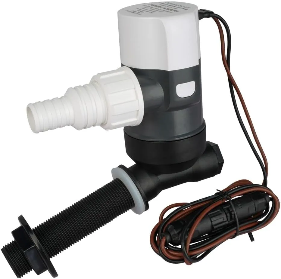 COMMODORE 1100 GPH Angled Livewell Pump - 12V