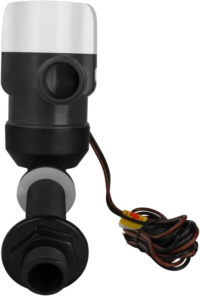 COMMODORE 1100 GPH Angled Livewell Pump - 12V