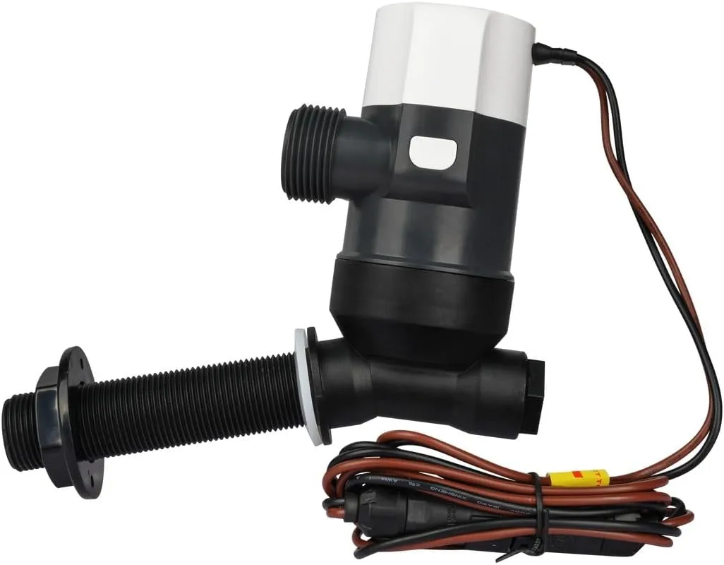 COMMODORE 1100 GPH Angled Livewell Pump - 12V