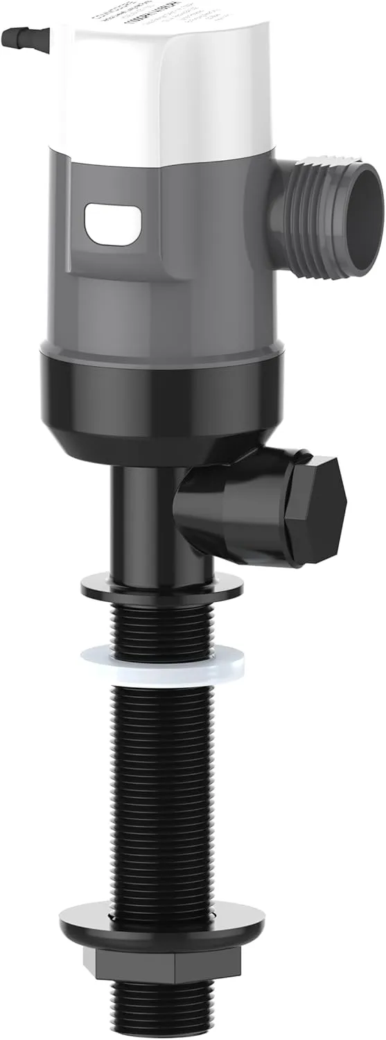 COMMODORE 1100 GPH Vertical Livewell/Baitwell Pump - Long - 12V, 360° Rotation