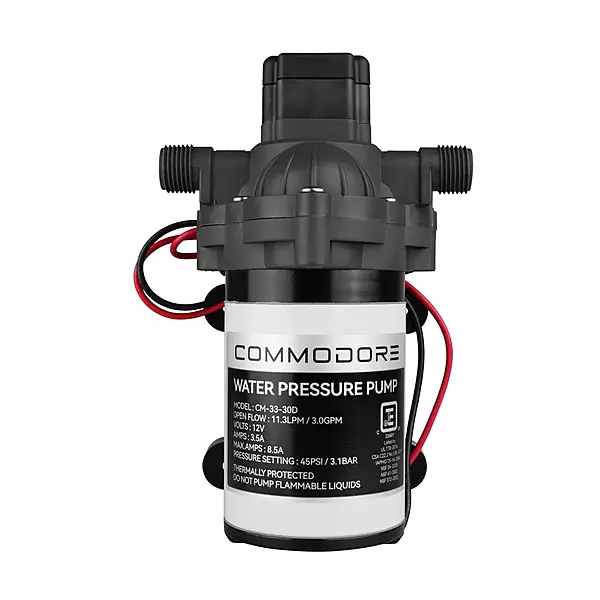 COMMODORE 3.0 GPM/12V 45 PSI Fresh/Raw Water Supply Pump