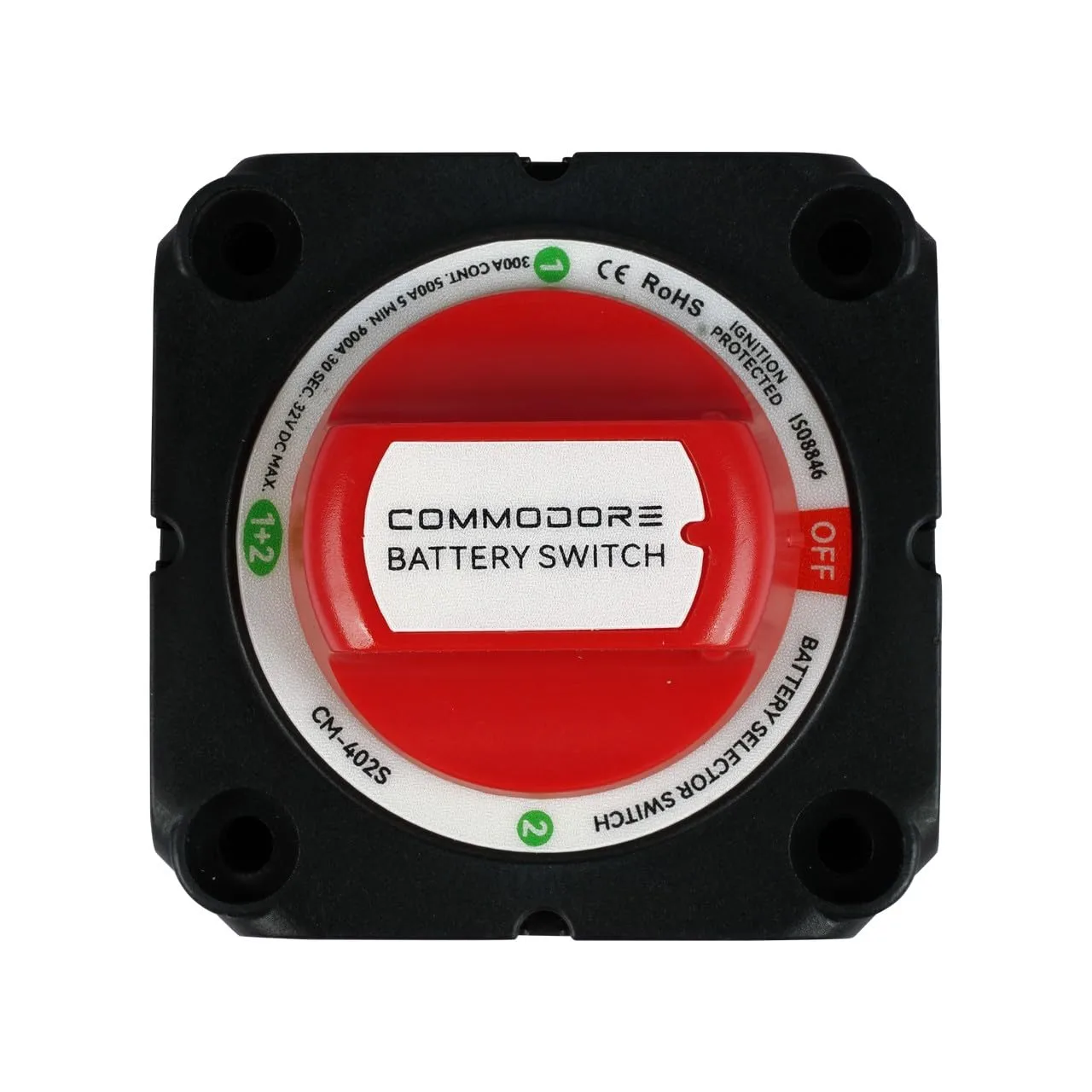 Commodore 4-Position Compact Dual Battery Selector Switch