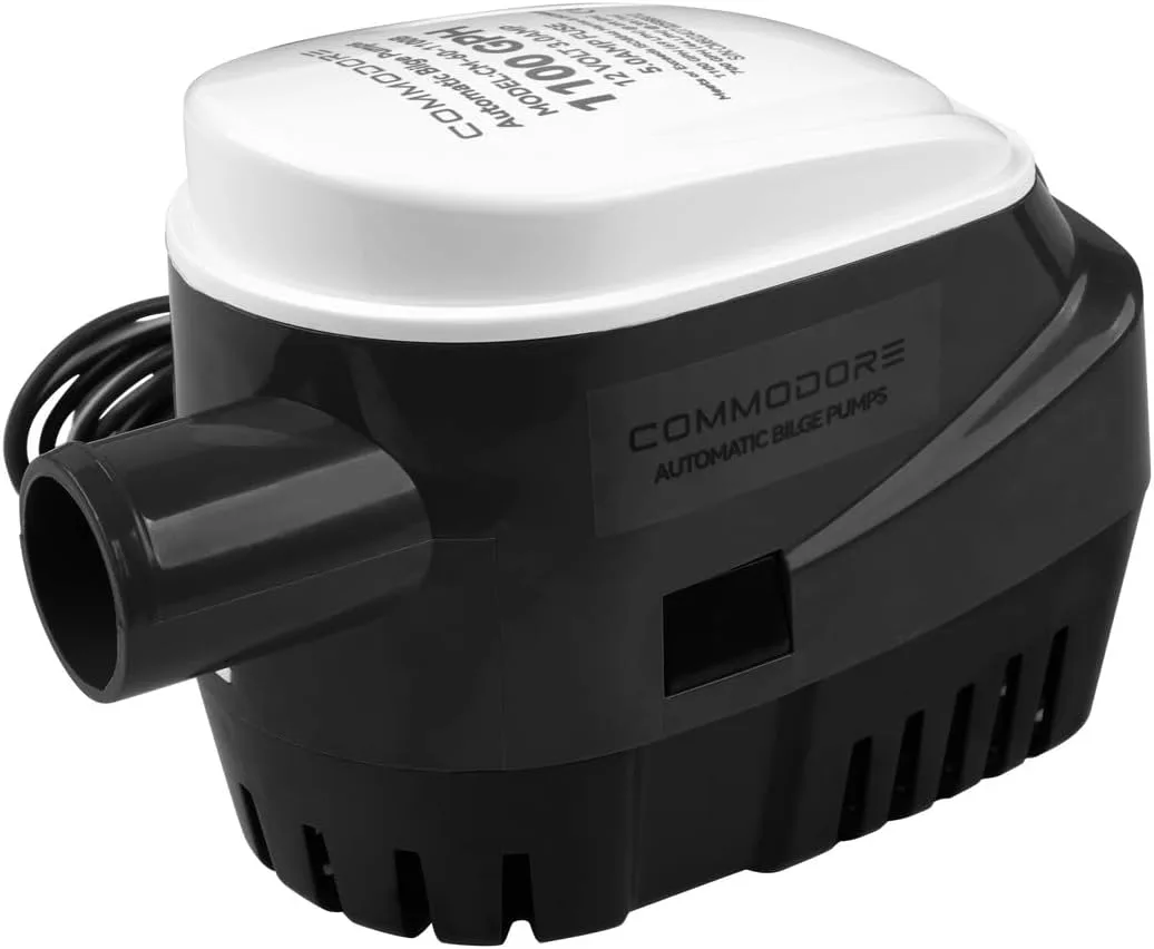 COMMODORE 60-Series 1100GPH / 12V Automatic Bilge Pump