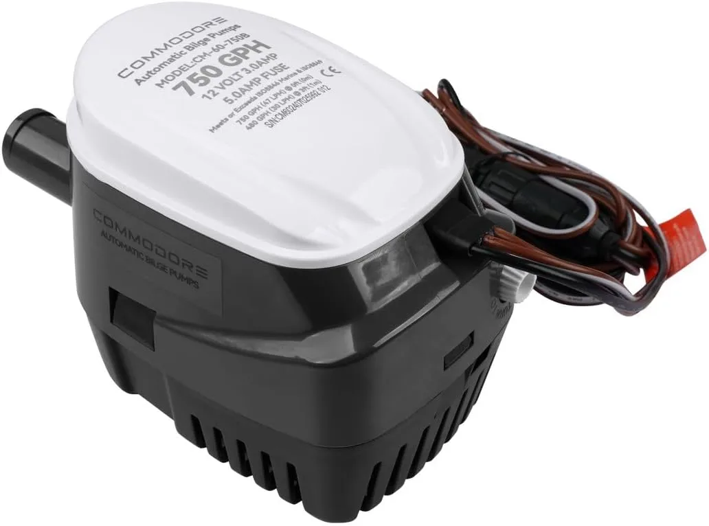 COMMODORE 60-Series 750 GPH / 12V Automatic Bilge Pump