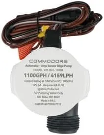 COMMODORE 31B-Series Automatic Bilge Pump - 1100 gallons per hour 12v