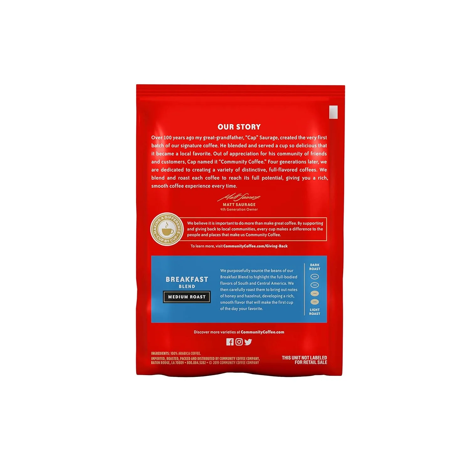 Community Coffee Pre-Measured Ground Coffee Packs