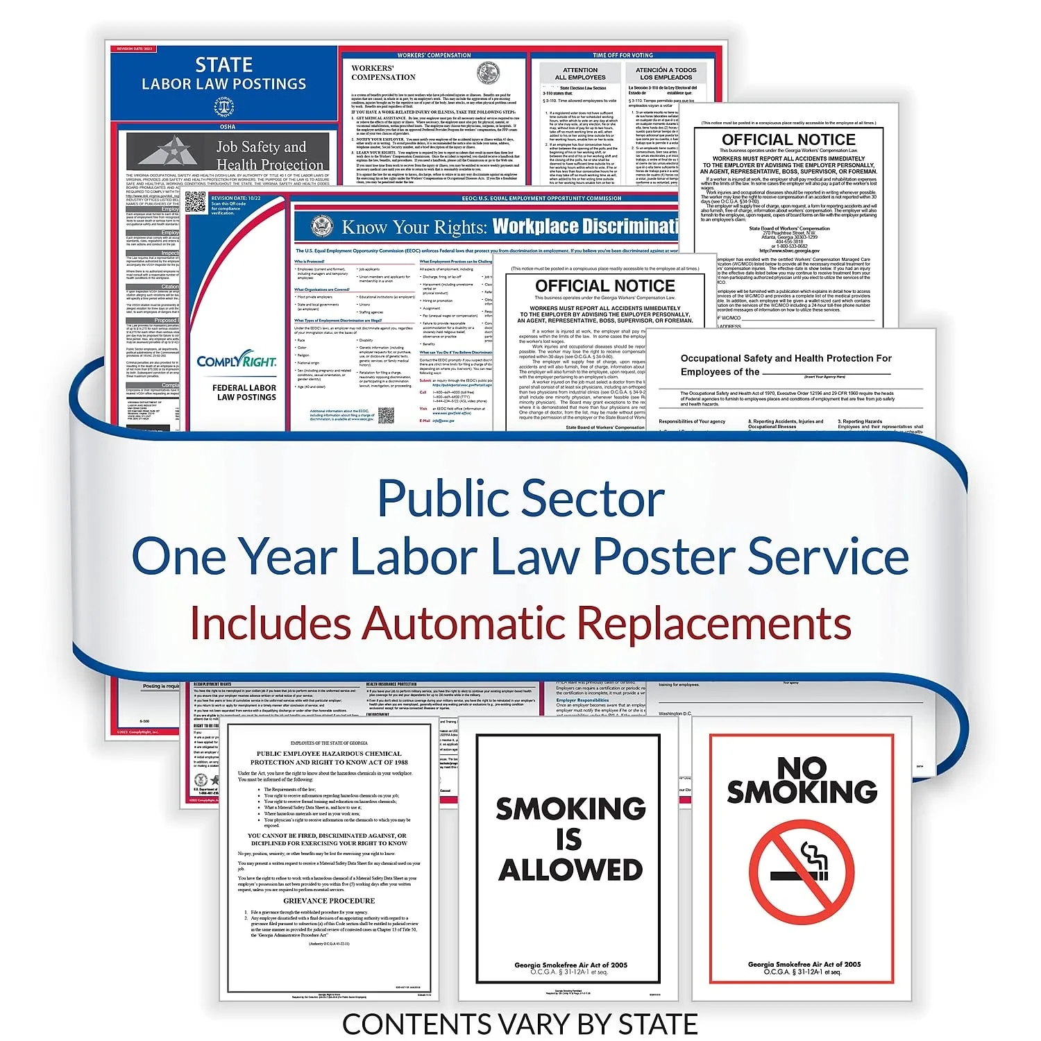 ComplyRight Federal, State and Public Sector (English) Labor Law 1-Year Poster Service, Vermont (U1200CPSECVT)