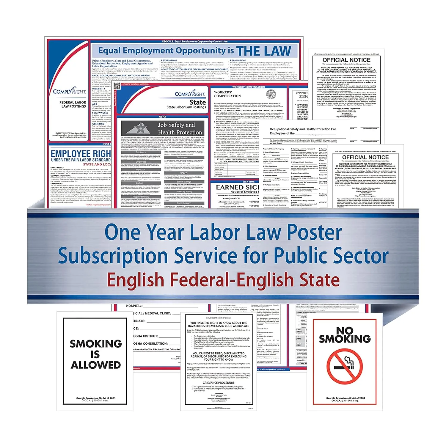 ComplyRight Federal, State and Public Sector (English) Labor Law 1-Year Poster Service, Wisconsin (U1200CPSECWI)