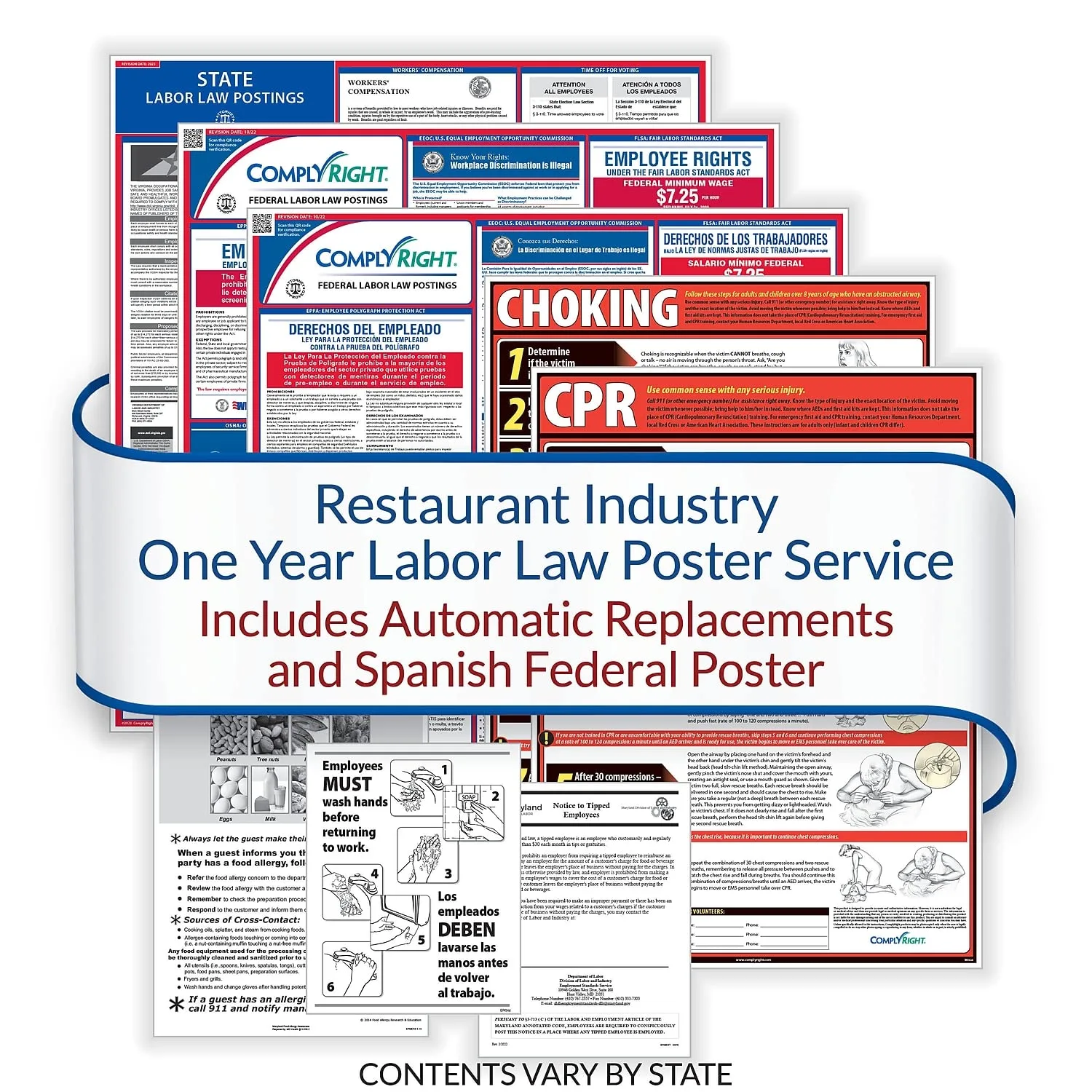 ComplyRight Federal (Bilingual), State and Restaurant Labor Law 1-Year Poster Service, Wyoming (U1200CBORESTWY)