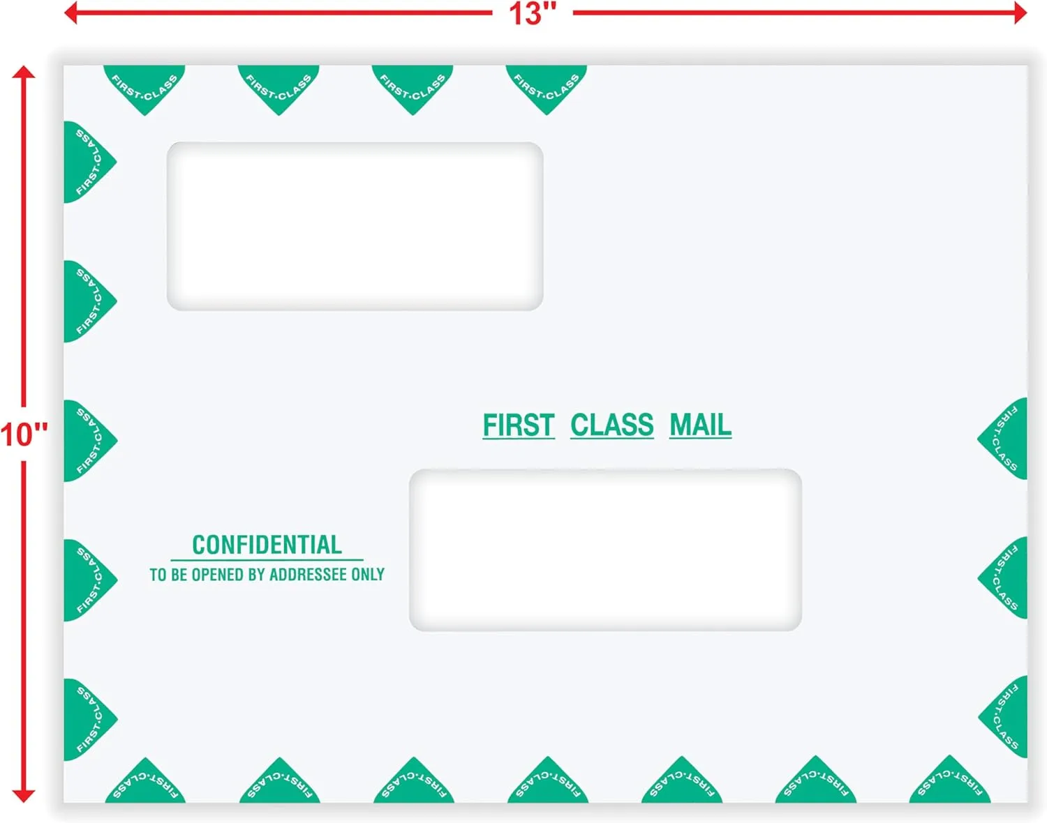 COMPLYRIGHT First Class Double-Window Tax Mailer Envelopes
