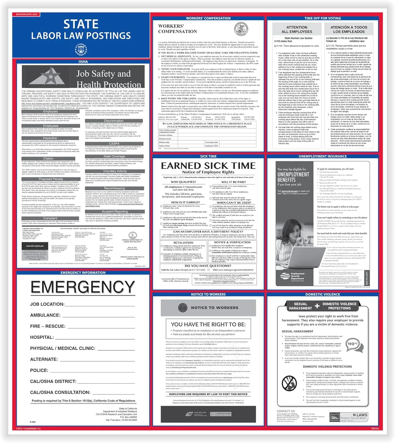 ComplyRight State Labor Law Poster, English, Virginia