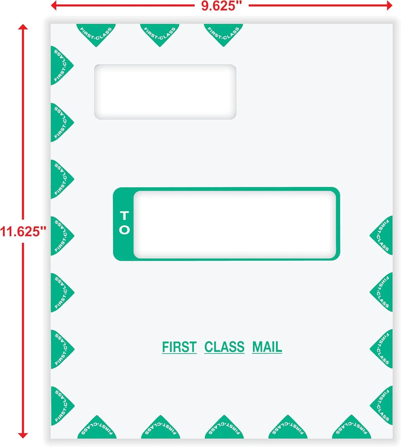 COMPLYRIGHT First Class Double-Window Tax Mailer Envelopes