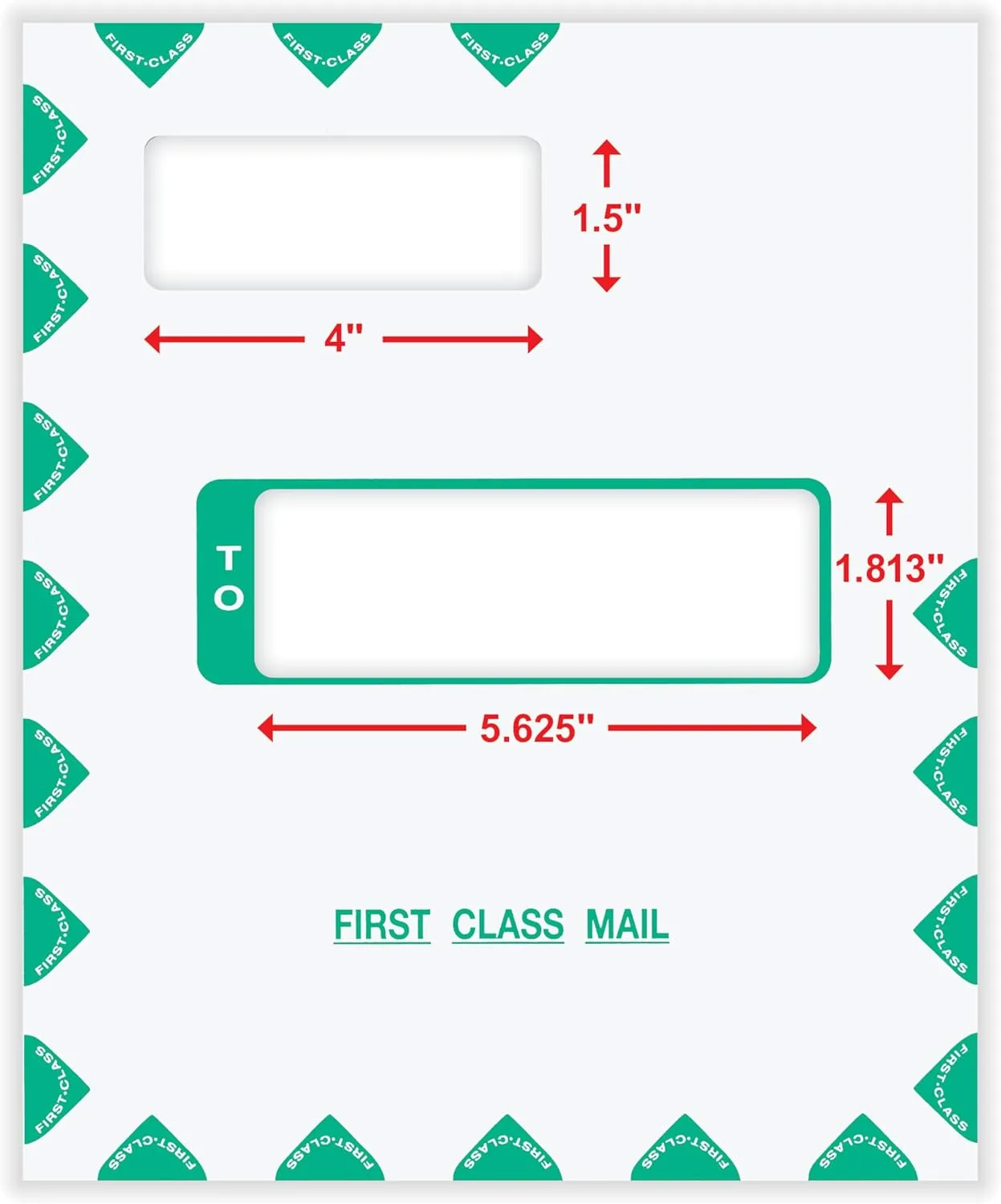 COMPLYRIGHT First Class Double-Window Tax Mailer Envelopes
