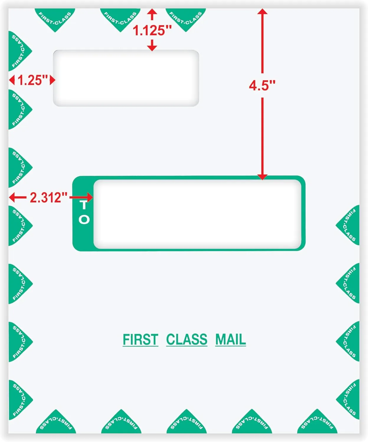 COMPLYRIGHT First Class Double-Window Tax Mailer Envelopes