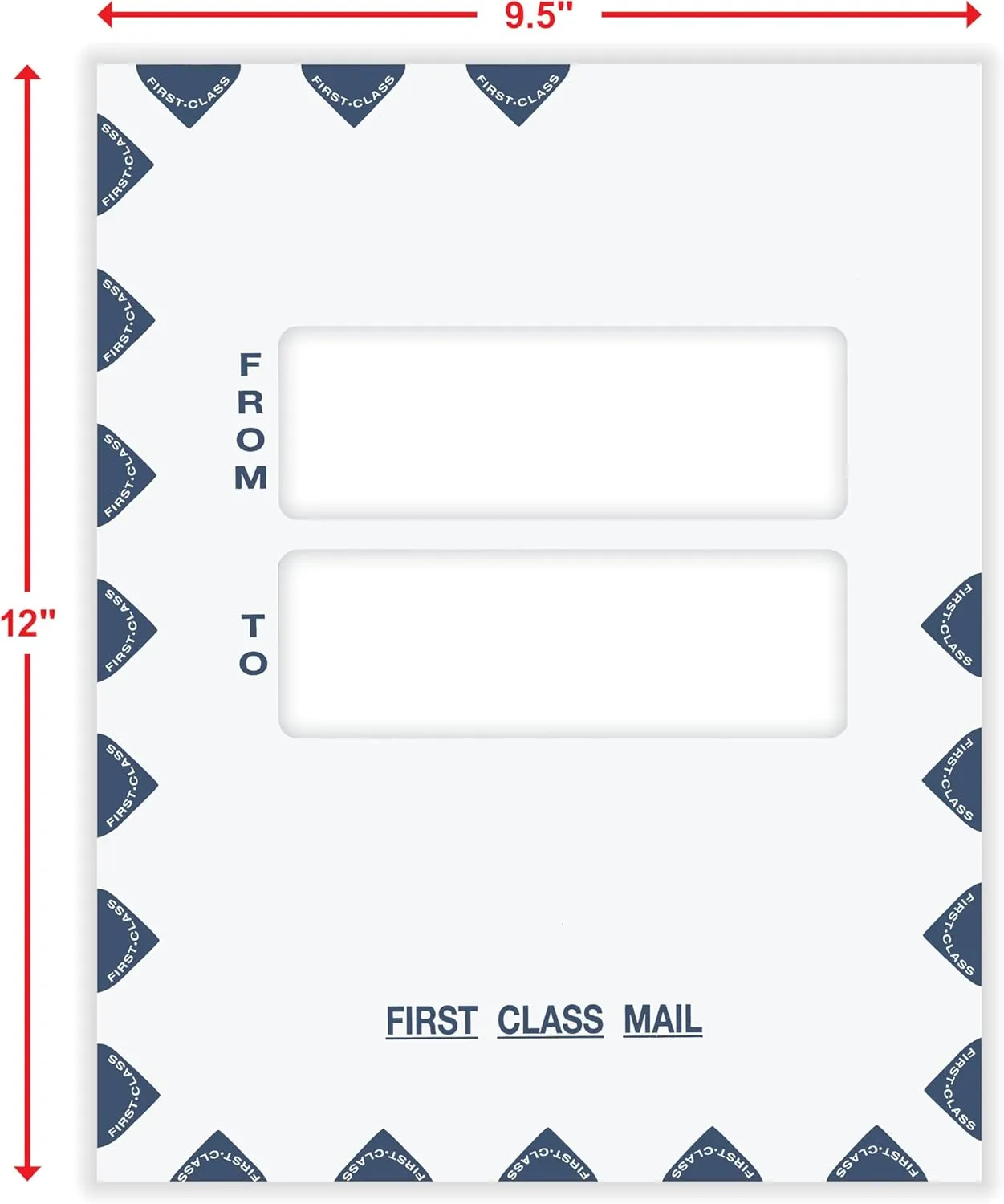 COMPLYRIGHT First Class Double-Window Tax Mailer Envelopes