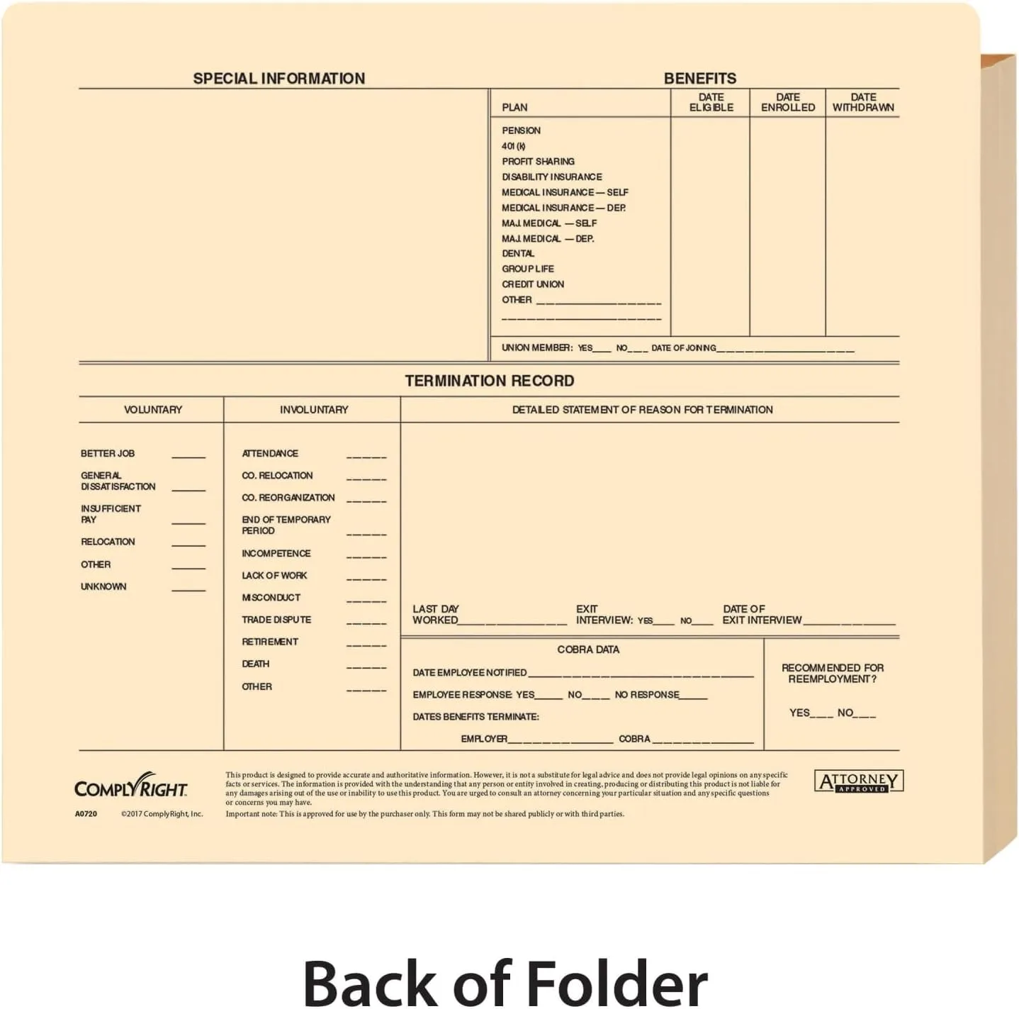 ComplyRight Expandable Personnel Envelo-Files, 11 3/4in x 9 1/2in x 1 1/2in, Pack Of 25