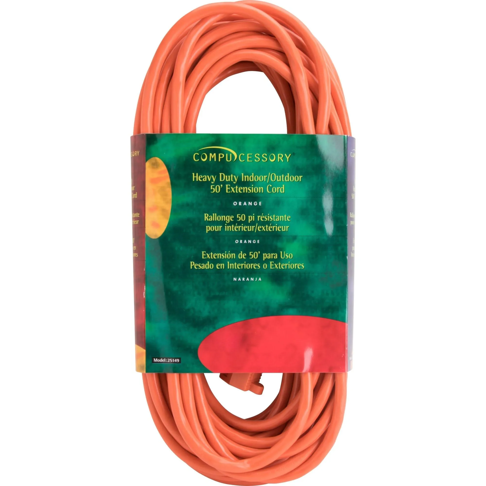 Compucessory 50 ft 16-Gauge Extension Cord - Orange