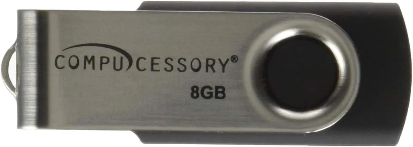 Compucessory Password Protected USB Flash Drive - 8 GB, USB 2.0
