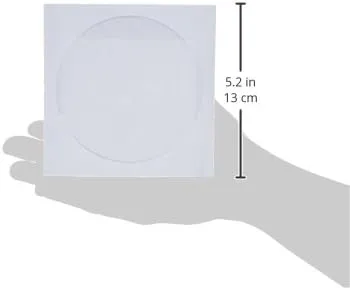 Compucessory CD/DVD White Window Envelopes - 5in x 5in - 250 Pack