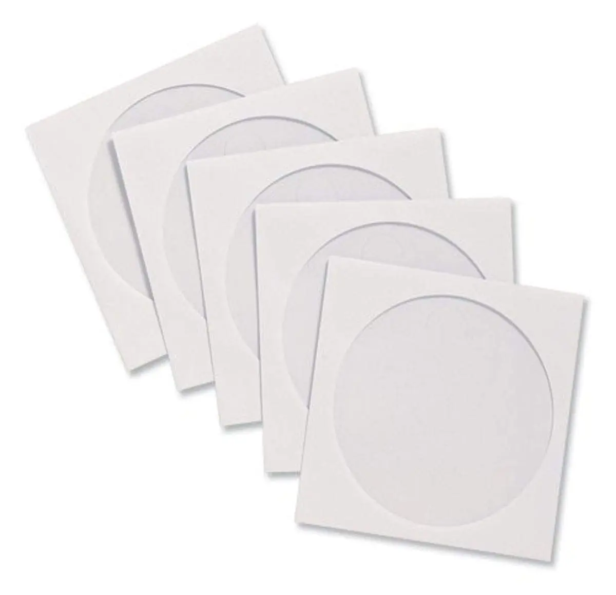Compucessory CD/DVD White Window Envelopes - CD/DVD - 5in Width x 5in Length - 100 / Box - White