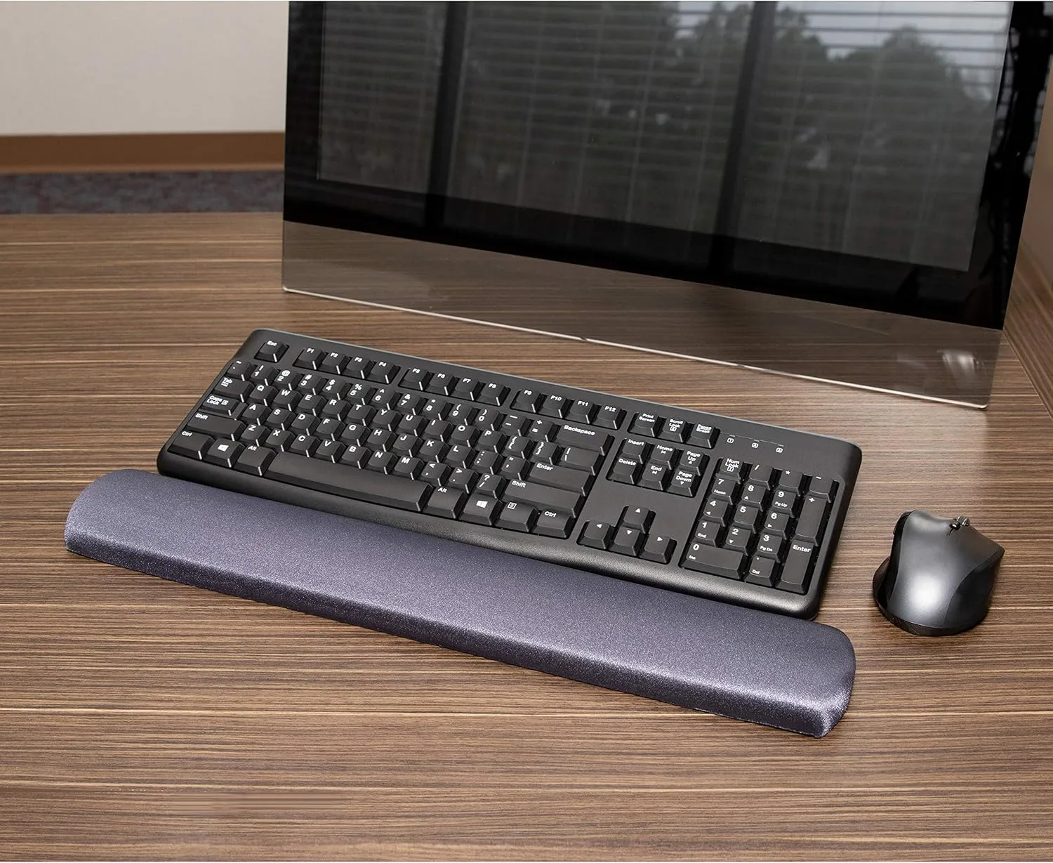 Compucessory Gel Keyboard Wrist Rest Pads, 19inH x 2.87inW x 0.75inD, Gray