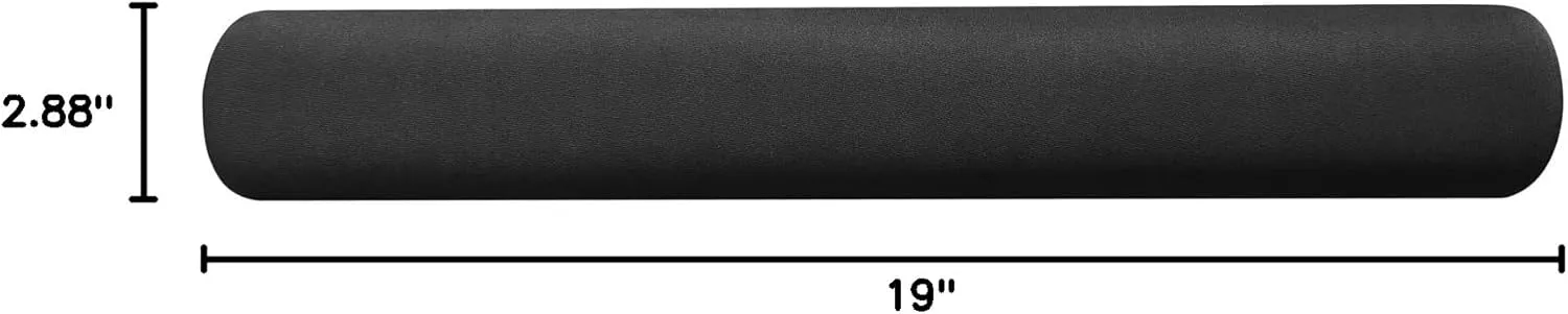 Compucessory Gel Keyboard Wrist Rest Pads, 19in x 2.87in x 0.75in, Black
