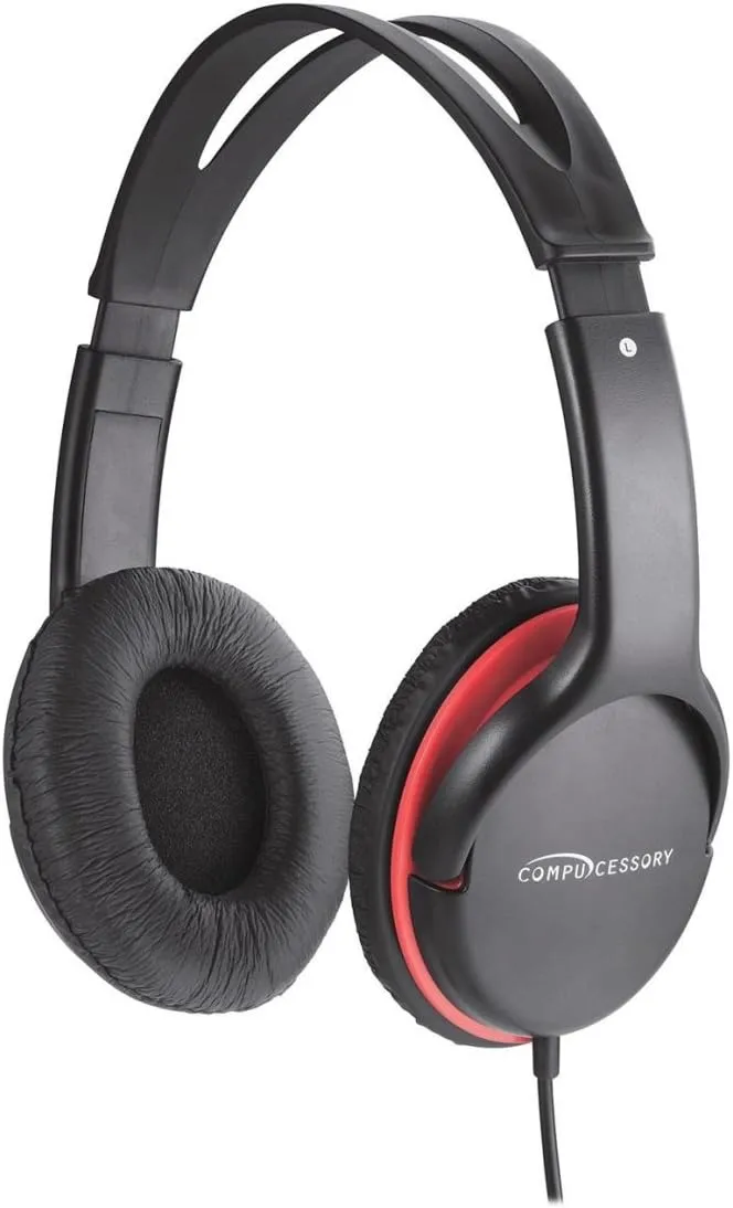 Compucessory Stereo Headset with Built-in Microphone and Volume Control