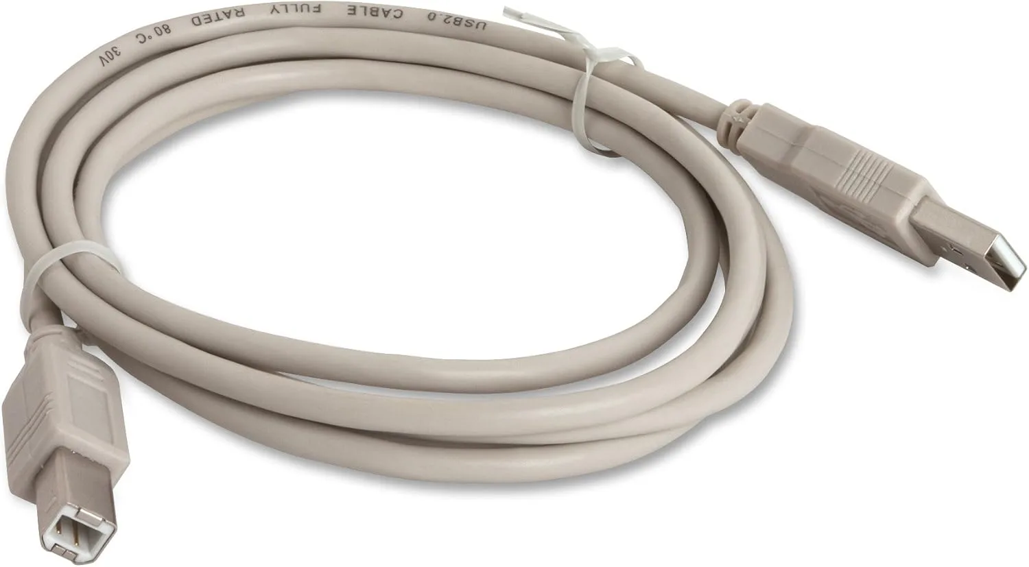Compucessory USB 2.0 A-B Printer Cable - 6 ft, USB Type A to USB Type B, Gray