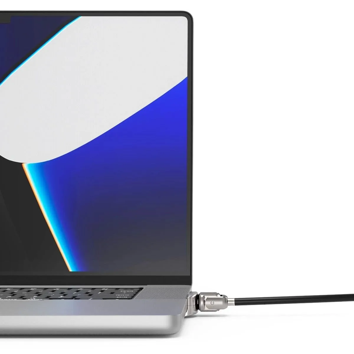 Compulocks Ledge Lock Adapter and keyed Cable Lock for M1, M2, M3, & M4 MacBook Pro 16" Silver