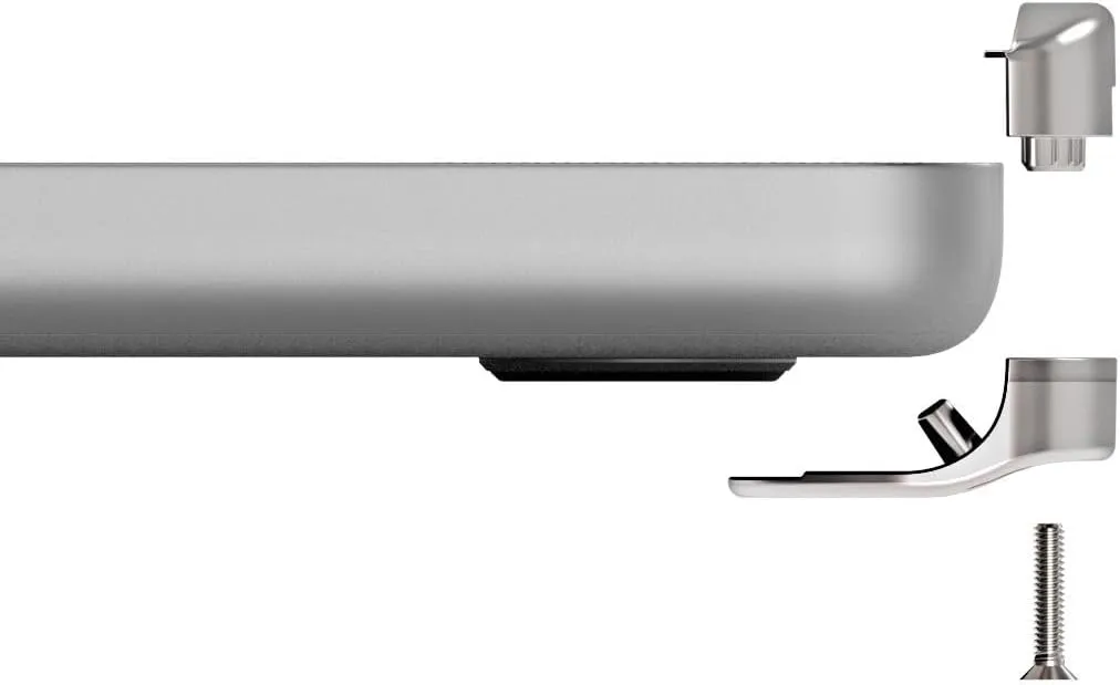 Compulocks Ledge Lock Adapter and keyed Cable Lock for M1, M2, M3, & M4 MacBook Pro 16" Silver