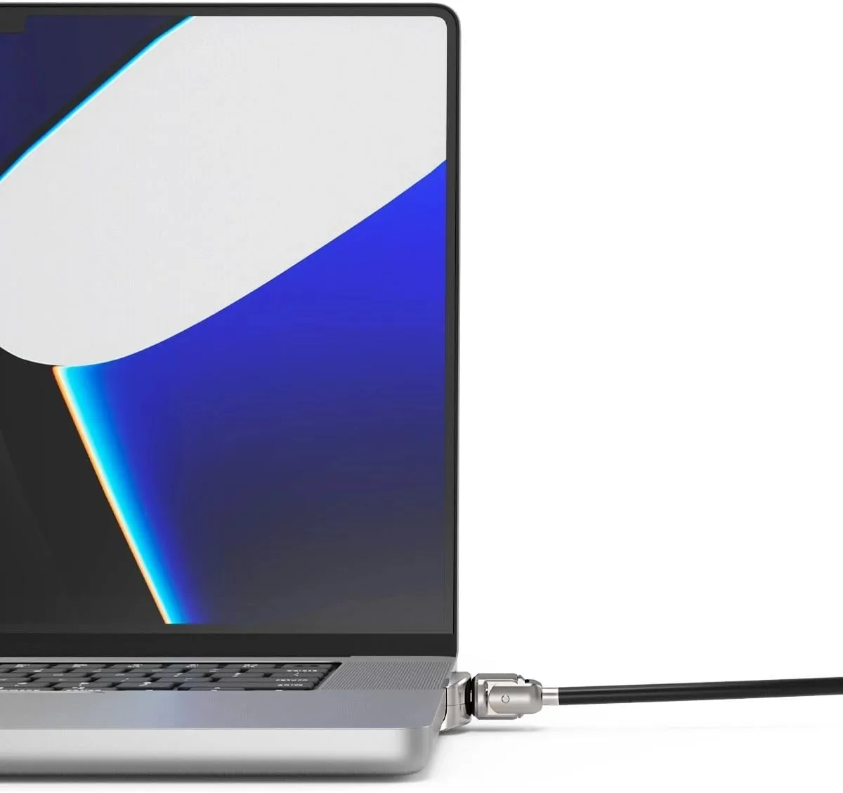 Compulocks Ledge Lock Adapter and keyed Cable Lock for M1, M2, M3, & M4 MacBook Pro 16" Silver