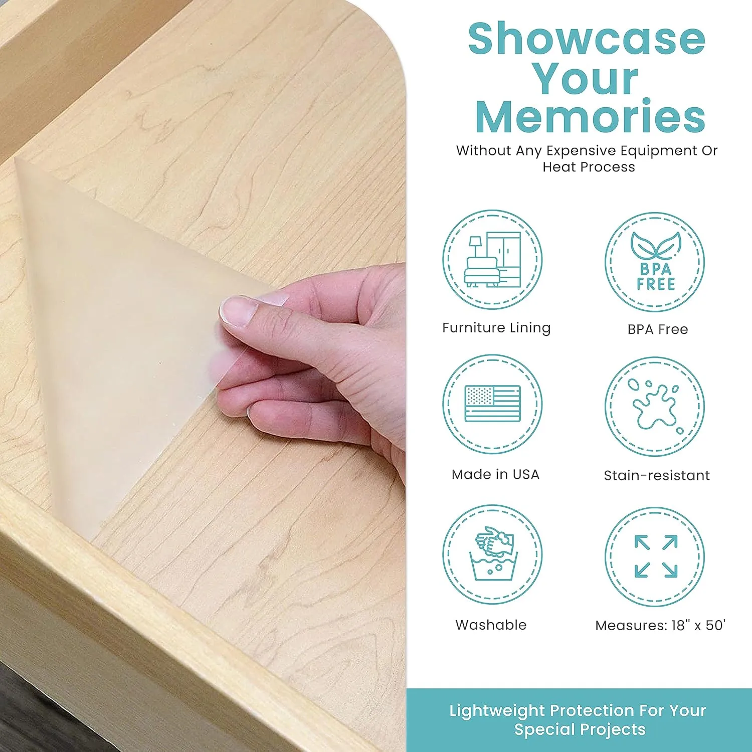 Con-Tact Brand Creative Clear Covering, Versatile and Self-Adhesive Shelf Liner, Ideal Privacy Film, Protective Clear Vinyl