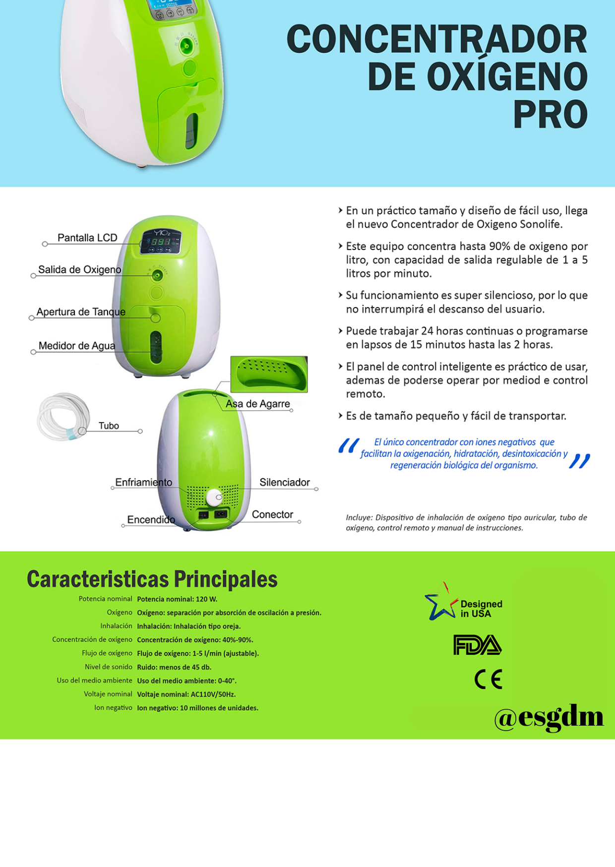 Concentrador de Oxígeno Pro