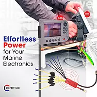 12V Battery Connector Kit CE12VB5FK | Easy 5-Lead Fused System for Any Marine Electronics | Power Depth Finders, GPS Units