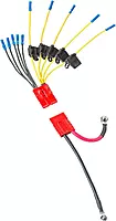 12V Battery Connector Kit CE12VB5FK | Easy 5-Lead Fused System for Any Marine Electronics | Power Depth Finders, GPS Units