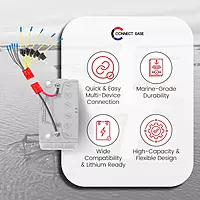12V Battery Connector Kit CE12VB5FK | Easy 5-Lead Fused System for Any Marine Electronics | Power Depth Finders, GPS Units