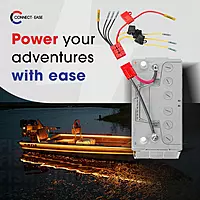 12V Multi-4 Fused Connection Kit RCE12VB4FK | Perfect for Battery Charger, Depth Finders, Bilge Pumps