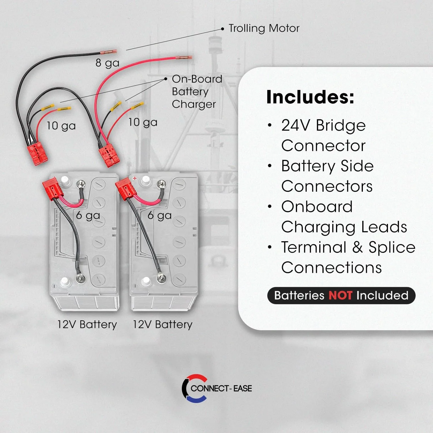 CONNECT-EASE Trolling Motor Connection Kit — Plug-and-Play Marine-Grade Quick-Connect System