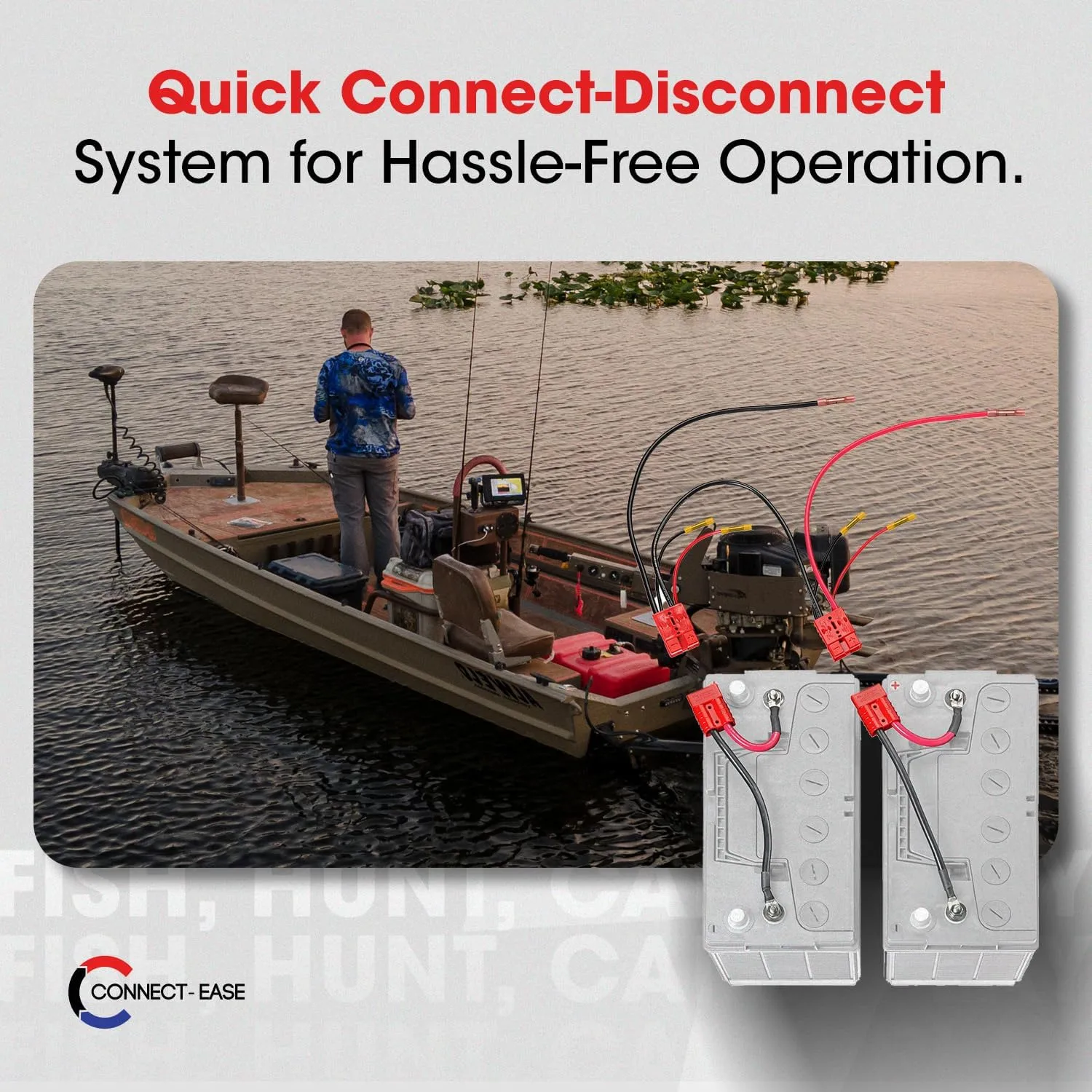 CONNECT-EASE Trolling Motor Connection Kit — Plug-and-Play Marine-Grade Quick-Connect System